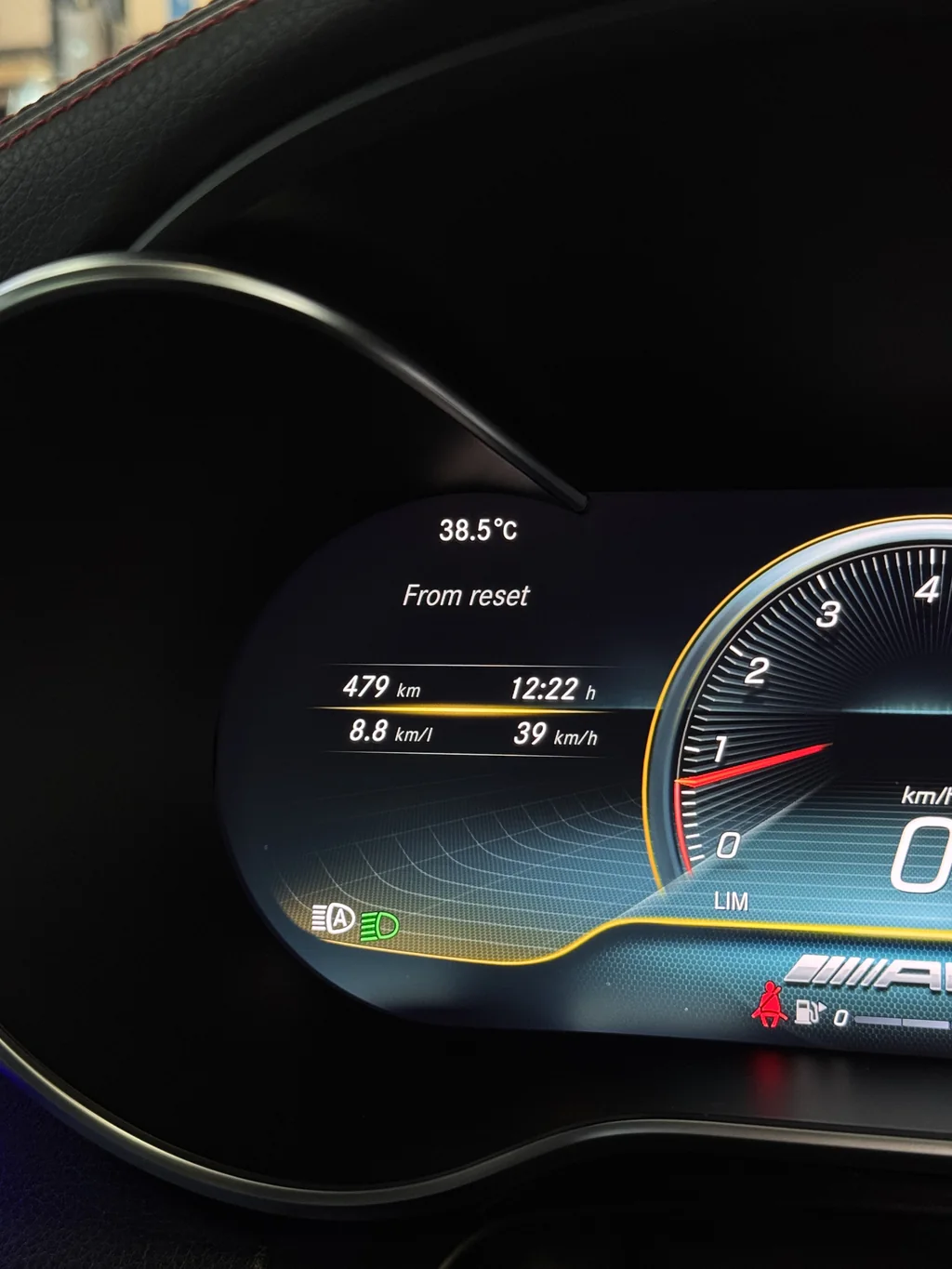 หน่วยแสดงอัตราสิ้นเปลืองน้ำมันเป็น km/L หลังปรับตั้งค่า